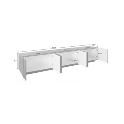Mobile porta TV Aemilor, cm 244x44h46, scuro<Dmora Flash Sale