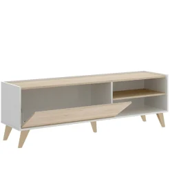 Mobile porta TV Allesia, 155x43h47 cm, Rovere e Bianco<Dmora Hot