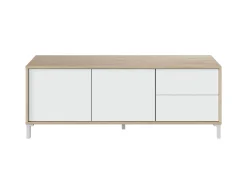 Mobile porta TV Alva, 130x41h47 cm, Rovere e Bianco<Dmora New