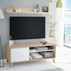 Mobile porta TV Amerino, 135x40h50 cm,<Dmora Cheap