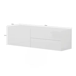 Mobile porta TV Amleto, cm 110x40h35,<Dmora Cheap