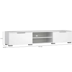 Mobile porta TV Ammiro, 40x173 h33 cm, Bianco<Dmora Flash Sale