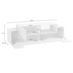 Mobile porta TV Andris, cm 160x45h51,<Dmora Cheap