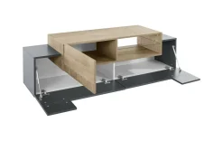Mobile porta TV Andris, cm 160x45h51, Antracite e Acero<Dmora Best Sale