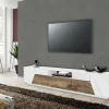 Mobile porta TV Animai, cm 220x43h46, Bianco lucido e Acero<Dmora Flash Sale