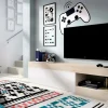 Mobile porta TV Animeli, 204x42h48 cm, Rovere e Bianco<Dmora Outlet