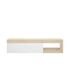 Mobile porta TV Animeli, 204x42h48 cm, Rovere e Bianco<Dmora Outlet