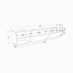 Mobile porta TV Apat, 240x37h47 cm,<Dmora Outlet