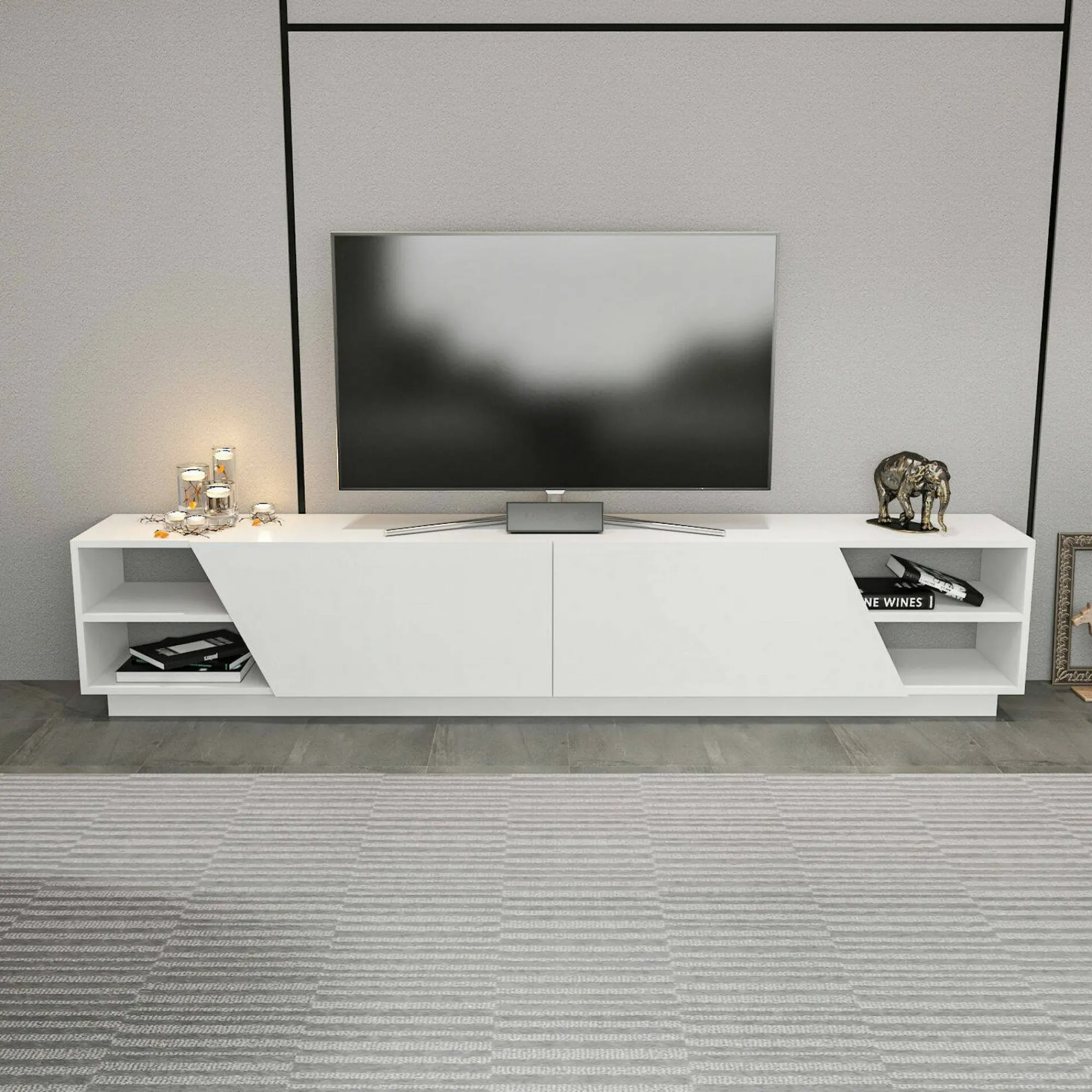 Mobile porta TV Apat, 240x37h47 cm,<Dmora New