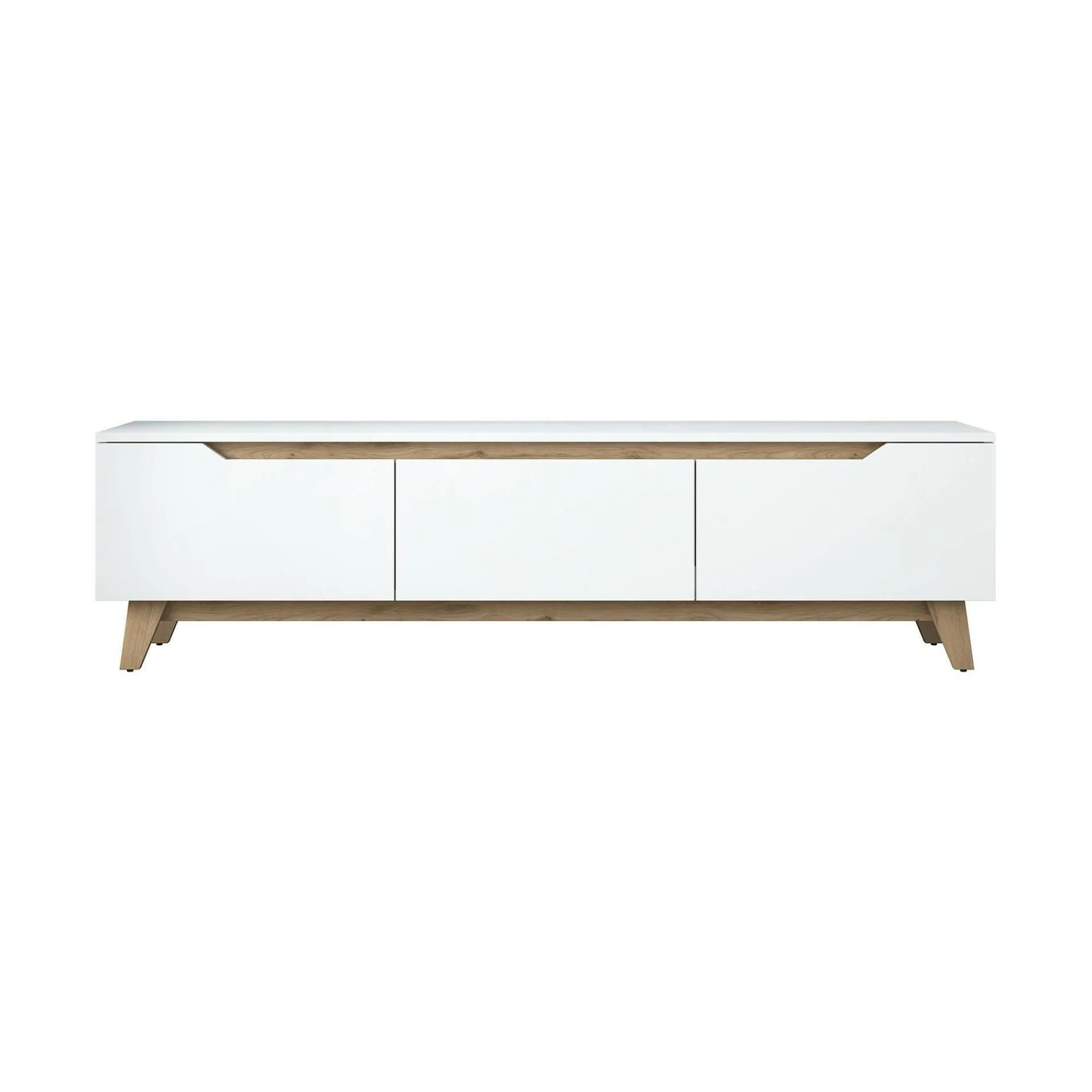 Mobile porta TV Apatite, 180x35h49 cm, Bianco e Noce<Dmora Clearance
