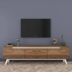 Mobile porta TV Apatite, 180x35h49 cm, Noce e Bianco<Dmora Flash Sale