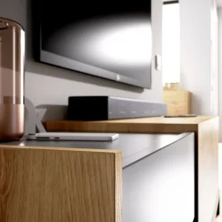 Mobile porta TV Aras, 164x39h49 cm, Rovere Nodi e Antracite<Dmora Best