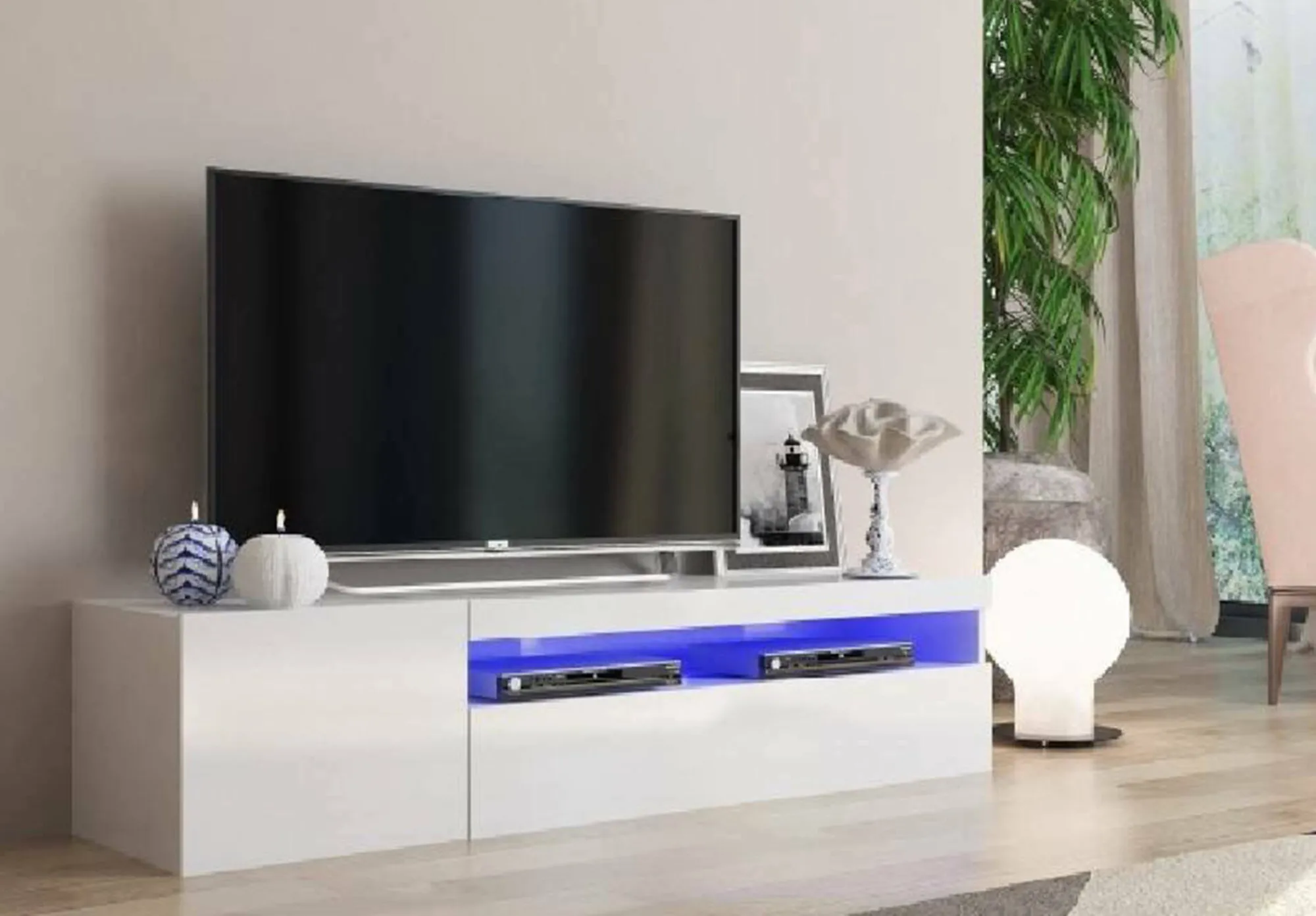 Mobile porta TV Ardy, , con luce LED<Dmora Best Sale