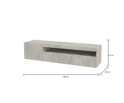Mobile porta TV Ardy, cm 150x40h37,<Dmora Cheap
