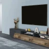 Mobile porta TV Arghi, cm 200x43h46, Ardesia e Acero<Dmora Online