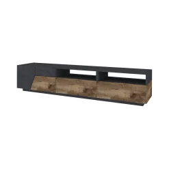 Mobile porta TV Arghi, cm 200x43h46, Ardesia e Acero<Dmora Online
