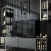 Mobile porta TV Artinay, 180x30h48 cm, Antracite e Nero<Dmora Shop