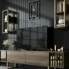 Mobile porta TV Artinay, 180x30h48 cm, Noce e Nero<Dmora Clearance