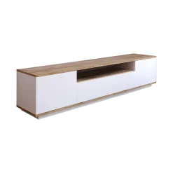 Mobile porta TV Asellina, 180x45h45 cm, Quercia e Bianco<Dmora Online