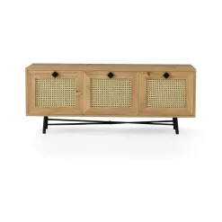 Mobile porta TV Assemini, Quercia e Nero, 140x40h60 cm<Dmora Hot