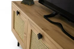 Mobile porta TV Assemini, Quercia e Nero, 140x40h60 cm<Dmora Hot