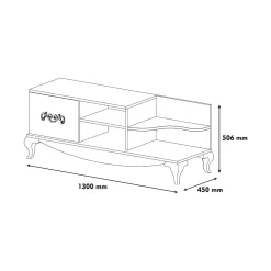 Mobile porta TV Assolo, 130x45h51 cm, Noce e Bianco<Dmora Flash Sale