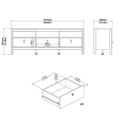 Mobile porta TV Astana, 38x151 h54 cm,<Dmora Discount