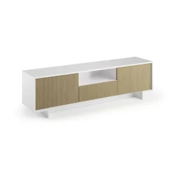Mobile porta TV Atina, 170x42h48 cm, Bianco e Beige<Dmora Cheap