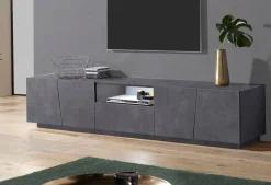 Mobile porta TV Azzurras, , con luce LED<Dmora Outlet