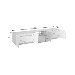 Mobile porta TV Azzurras, , con luce LED<Dmora Outlet
