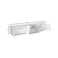 Mobile porta TV Azzurras, , con luce LED<Dmora Clearance