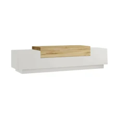 Mobile porta TV Baiano, 160x37h39 cm, Quercia e Bianco<Dmora Sale