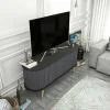 Mobile porta TV Bailu, 140x43h64 cm, Nero e Antracite<Dmora Sale