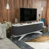 Mobile porta TV Bailu, 180x43h60 cm, Antracite e Bianco<Dmora Flash Sale