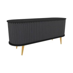 Mobile porta TV Bailu, 140x43h64 cm, Nero e Antracite<Dmora Sale