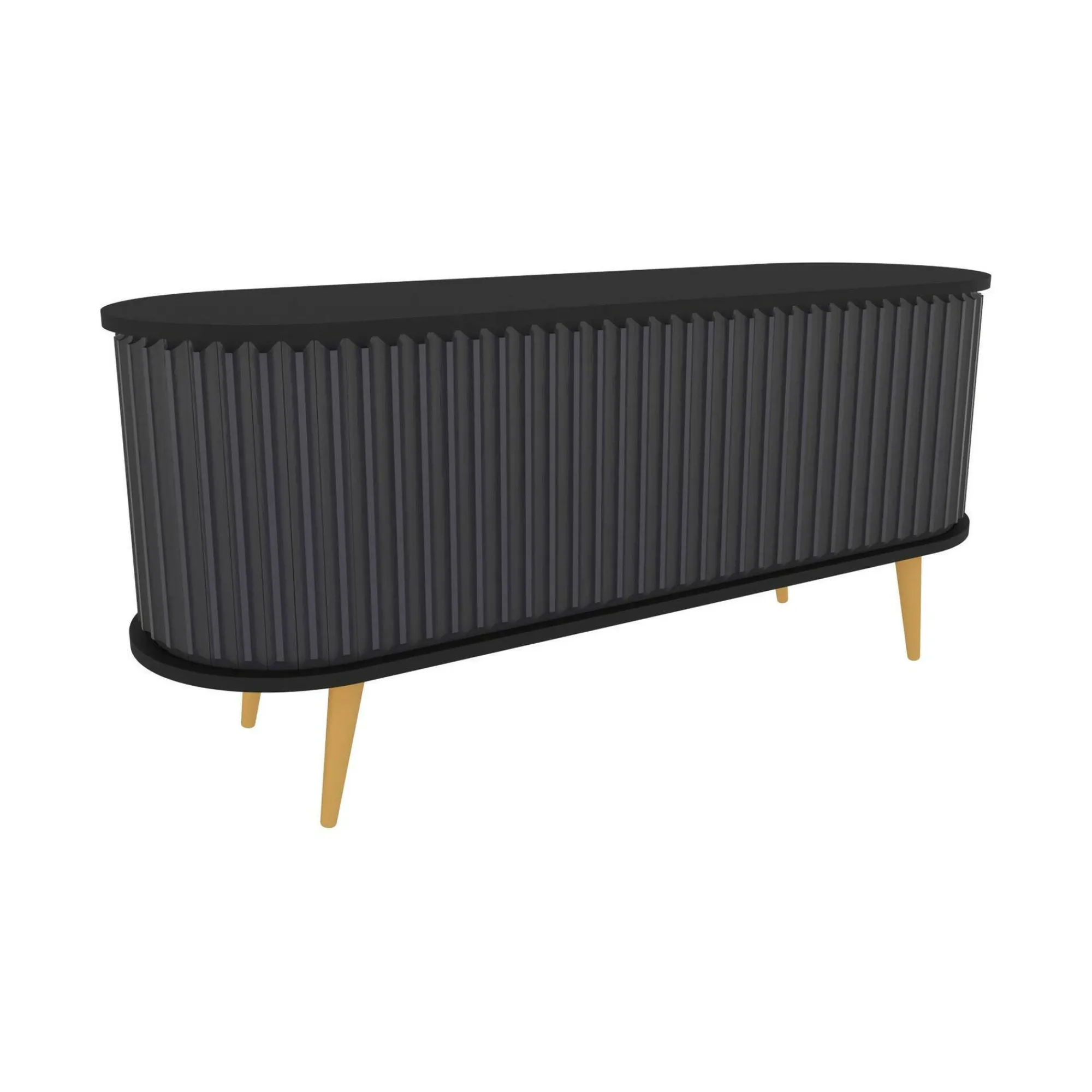 Mobile porta TV Bailu, 140x43h64 cm, Nero e Antracite<Dmora Sale