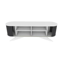 Mobile porta TV Bailu, 180x43h60 cm, Antracite e Bianco<Dmora Flash Sale