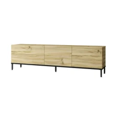 Mobile porta TV Ballao, 170x36 h46 cm, Quercia e Nero<Dmora Cheap