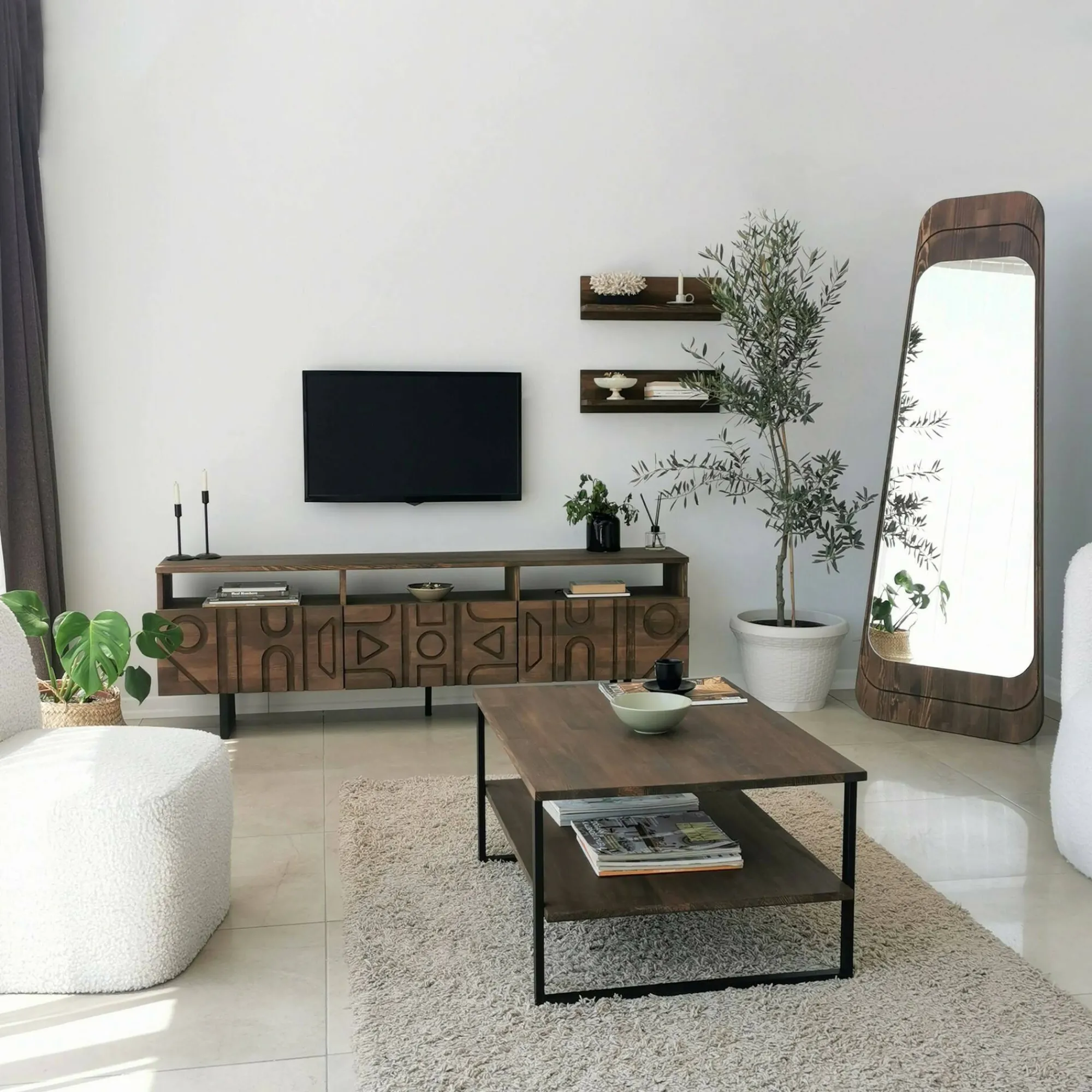 Mobile porta TV Barete, 170x30h40 cm,<Dmora New