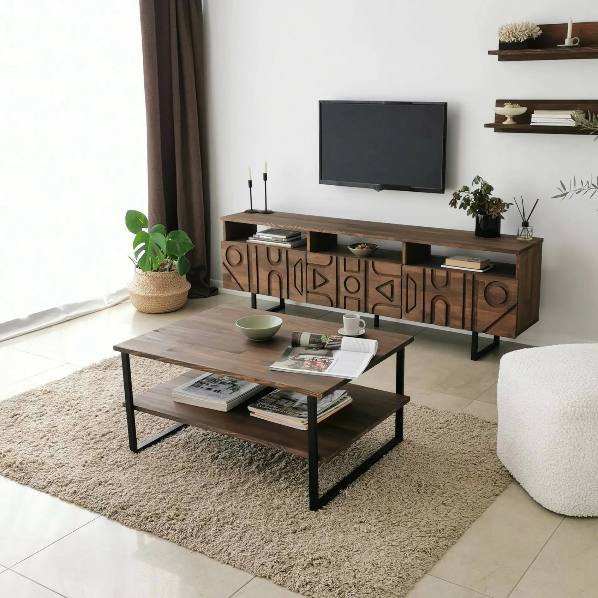 Mobile porta TV Barete, 170x30h40 cm,<Dmora New