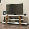 Mobile porta TV Bellagio, 120x34h42 cm, Noce e Bianco<Dmora Store