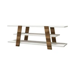 Mobile porta TV Bellagio, 120x34h42 cm, Noce e Bianco<Dmora Store