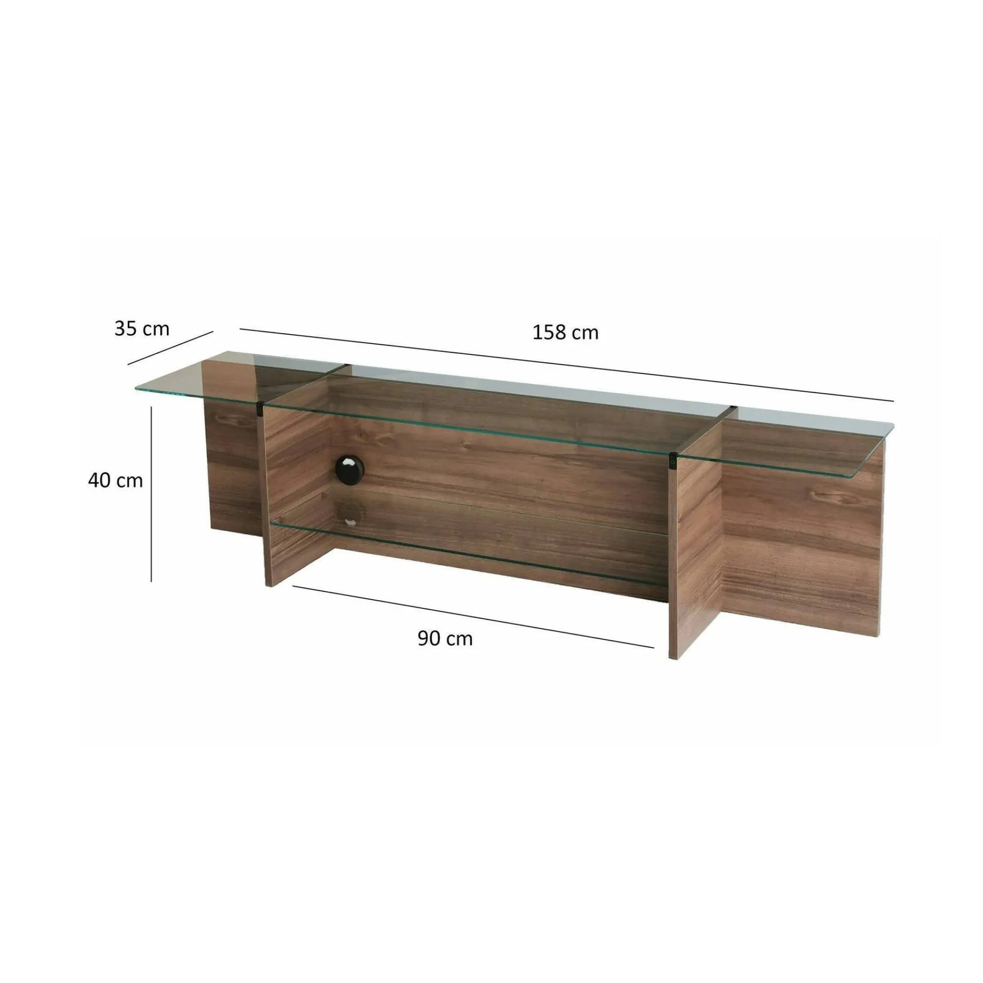 Mobile porta TV Bellano, 158x35h40 cm,<Dmora Shop