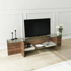 Mobile porta TV Bellano, 158x35h40 cm,<Dmora Shop