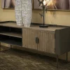 Mobile porta TV Cannon, 150x42 h58 cm, Grigio e Marrone<Dmora Clearance