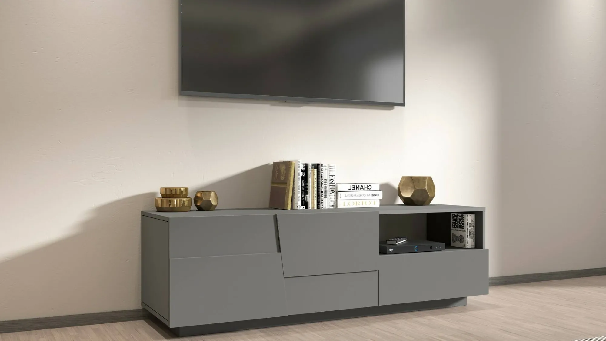Mobile porta TV Cecia, 150x44h46 cm,<Dmora Sale