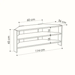 Mobile porta TV Centauro, 114x36h45 cm,<Dmora Cheap