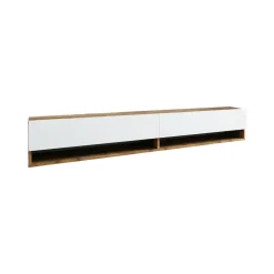 Mobile porta TV Compasso, 180x32h29 cm, Quercia e Bianco<Dmora New