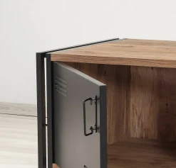 Mobile porta TV Cyprien, Quercia e Nero, 130x45h50 cm<Dmora Best Sale