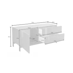Mobile porta TV Daabr, cm 110x40h47,<Dmora Clearance